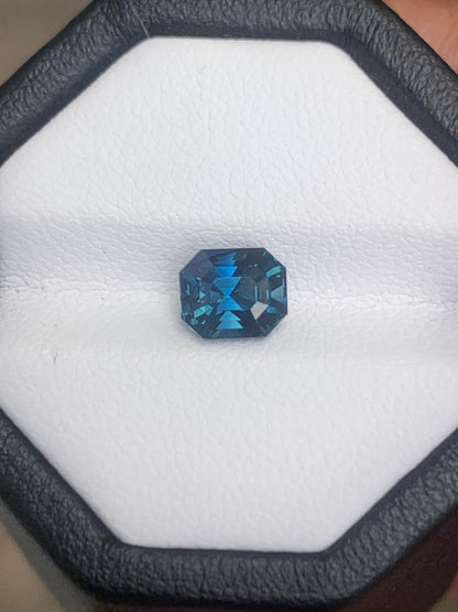 1.76 Ct Unheated Teal Sapphire-1.76 | Emerald Cut Natural Loose Gemstone
