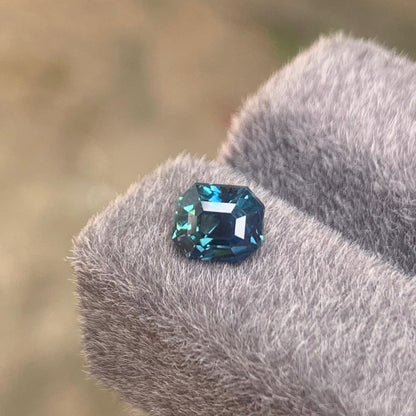 1.76 Ct Unheated Teal Sapphire-1.76 | Emerald Cut Natural Loose Gemstone
