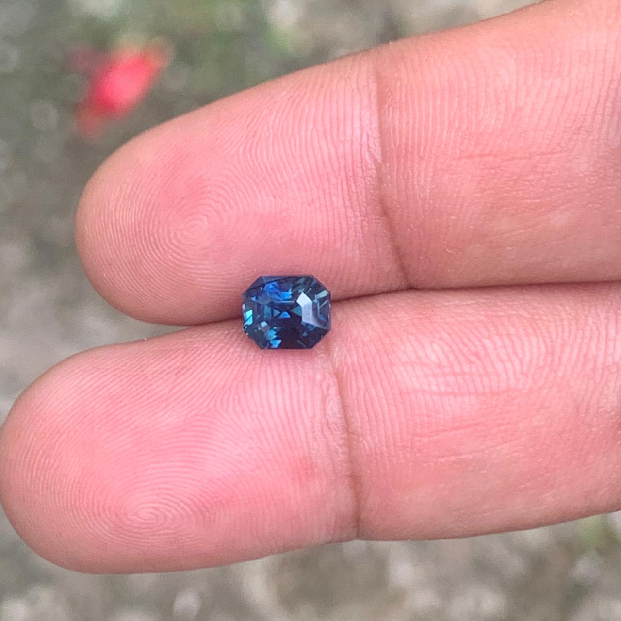 1.76 Ct Unheated Teal Sapphire-1.76 | Emerald Cut Natural Loose Gemstone