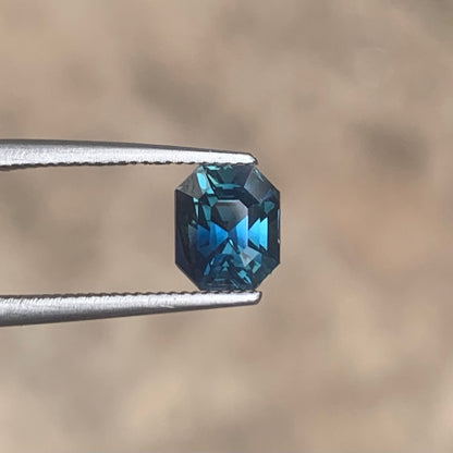 1.76 Ct Unheated Teal Sapphire-1.76 | Emerald Cut Natural Loose Gemstone