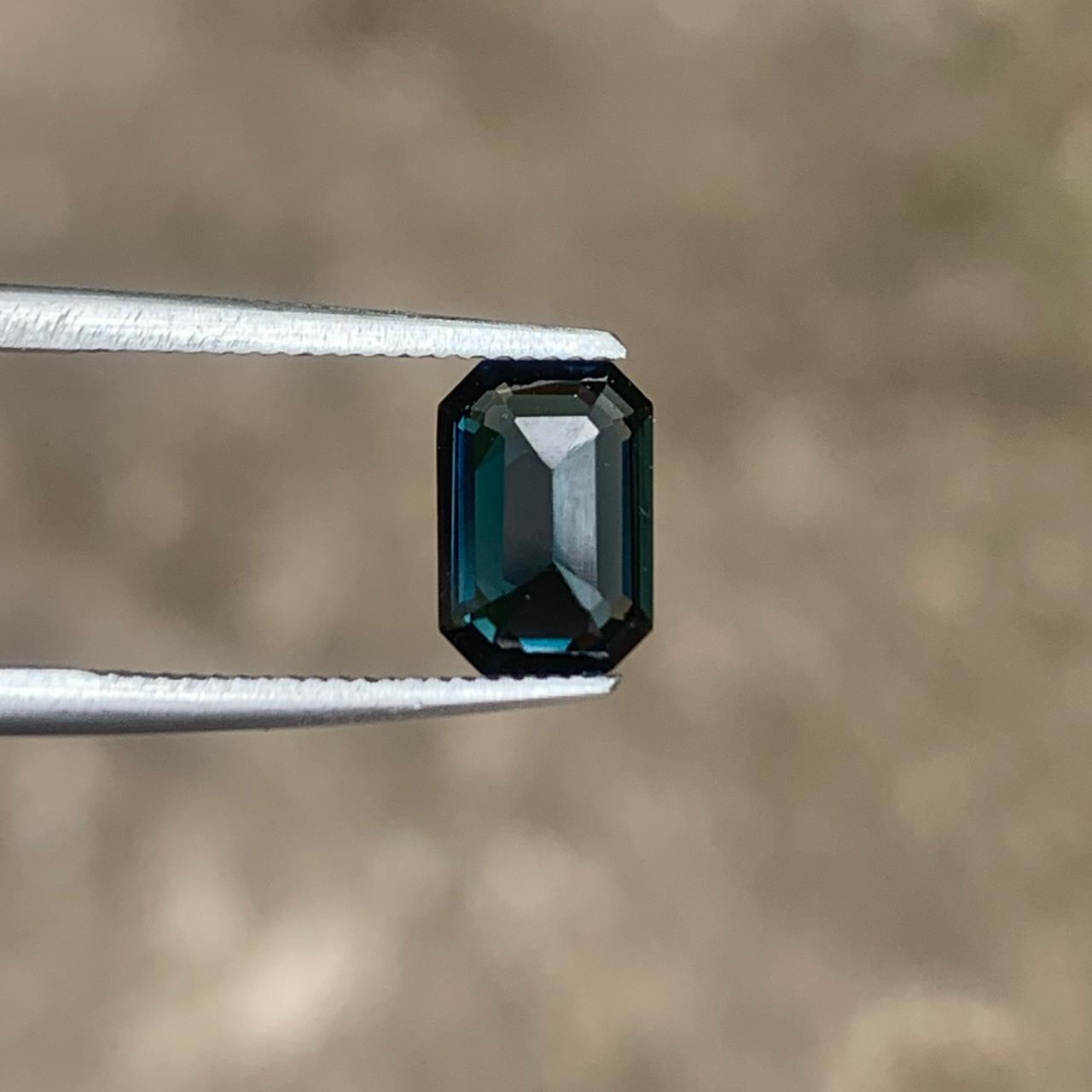 1.34 Ct Natural Gahno Cobalt Spinel-1.34 | Emerald Cut Super Rare Gemstone