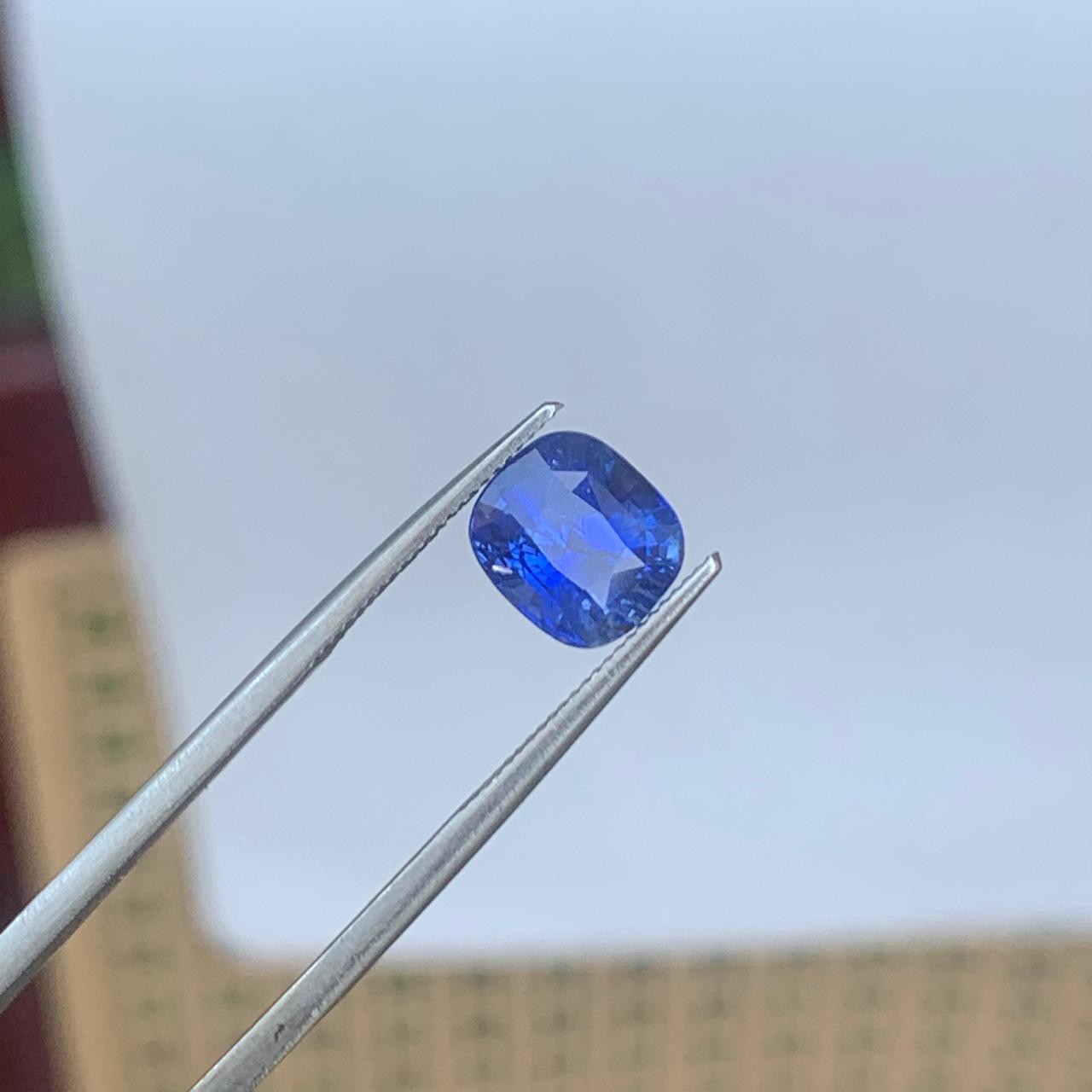Unheated Cornflower Blue Sapphire 2.56 ct Cushion – Sri Lanka