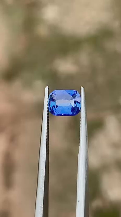 Unheated Vivid Blue Sapphire 1.03 ct Cushion – Sri Lanka