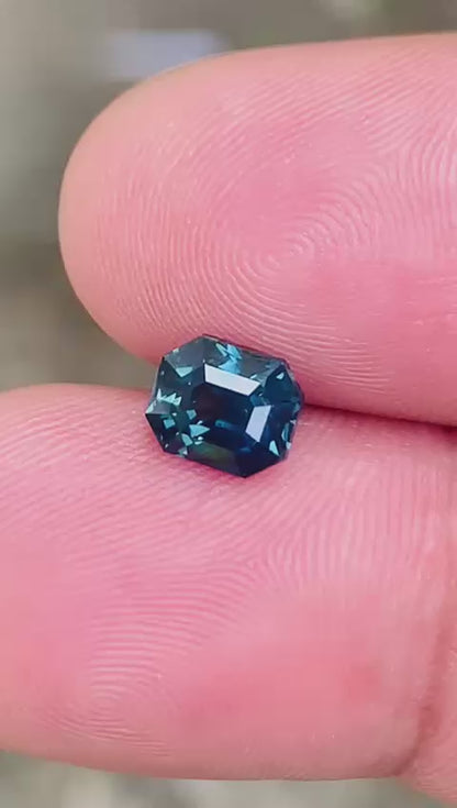 1.76 Ct Unheated Teal Sapphire-1.76 | Emerald Cut Natural Loose Gemstone