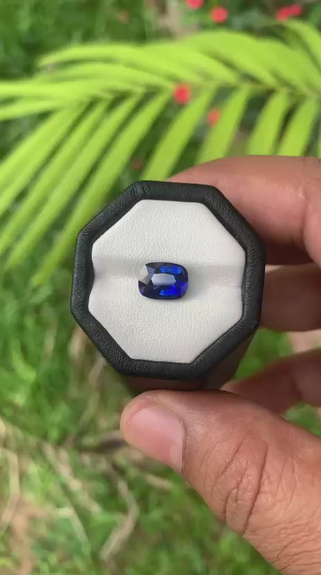Royal Blue Sapphire Sapphire 3.07 ct Cushion – Sri Lanka
