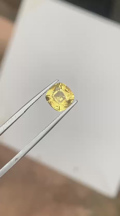 2.15 Ct Unheated Yellow Sapphire | Ceylon Natural Yellow Sapphire
