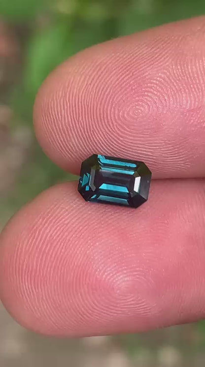1.34 Ct Natural Gahno Cobalt Spinel-1.34 | Emerald Cut Super Rare Gemstone