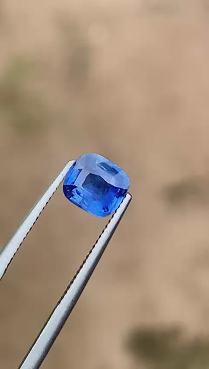 1.03 Ct Unheated Blue Sapphire | Ceylon Vivid Blue  Sapphire
