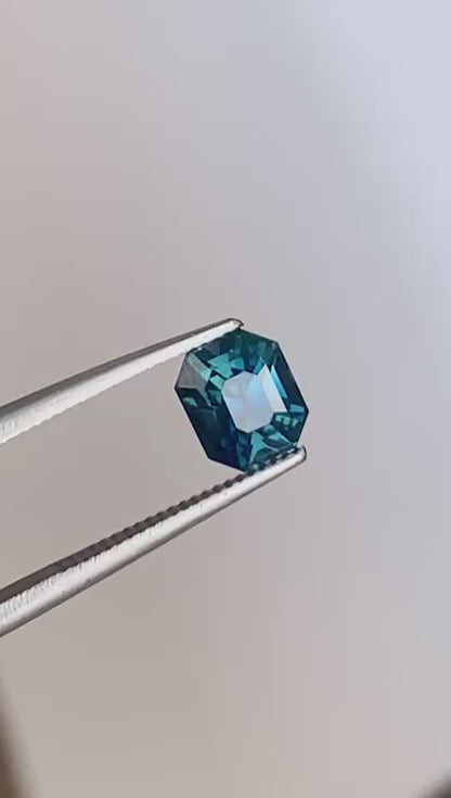 1.76 Ct Unheated Teal Sapphire-1.76 | Emerald Cut Natural Loose Gemstone
