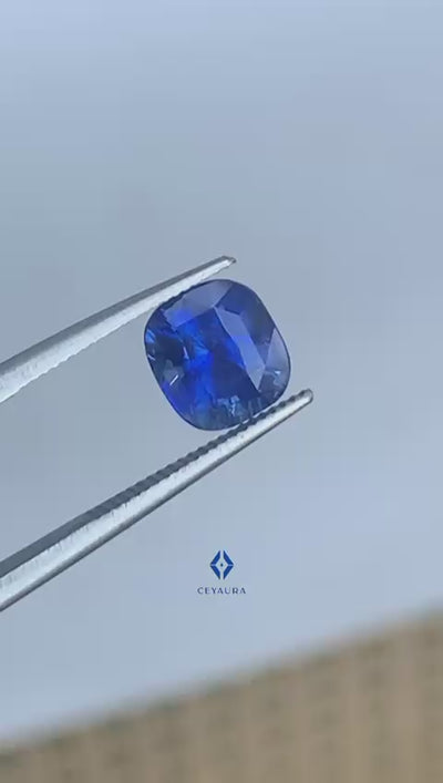 Unheated Cornflower Blue Sapphire 2.56 ct Cushion – Sri Lanka