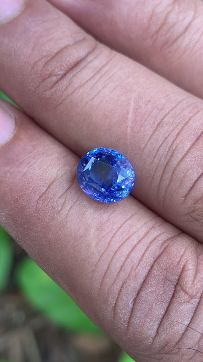 Unheated Cornflower Blue Sapphire 5.10 ct Oval – Sri Lanka