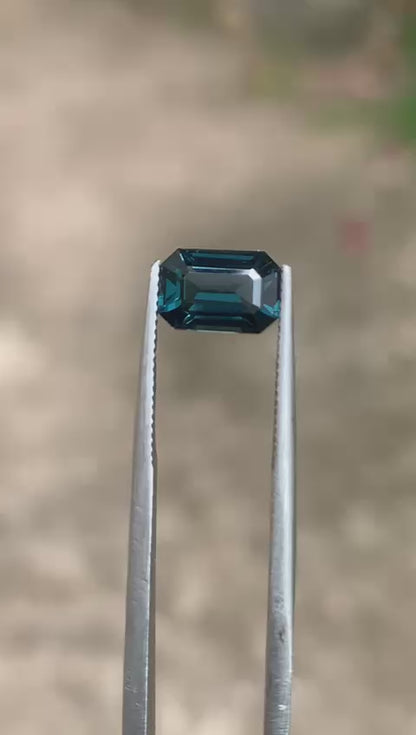 1.34 Ct Natural Gahno Cobalt Spinel-1.34 | Emerald Cut Super Rare Gemstone