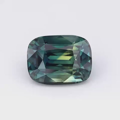 Yellowish Green Sapphire 10.10 ct Cushion – Madagascar