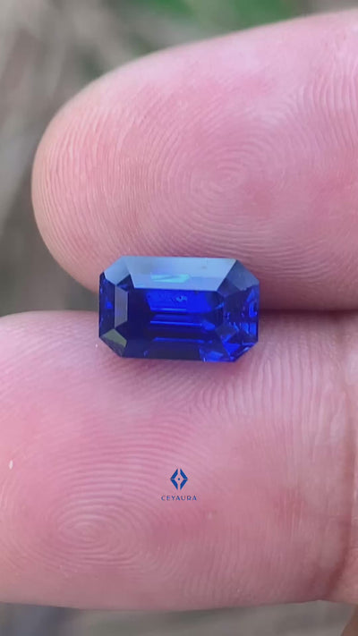 Unheated Royal Blue Sapphire 3.05 ct Octagon – Sri Lanka