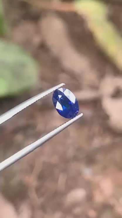 Natural Blue Sapphire - 1.08ct Heated Ceylon Oval Mixed Cut