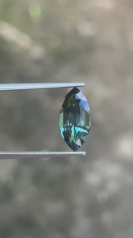 Unheated Teal Green Sapphire 2.53 ct Marquise – Madagascar