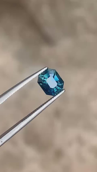 1.76 Ct Unheated Teal Sapphire-1.76 | Emerald Cut Natural Loose Gemstone