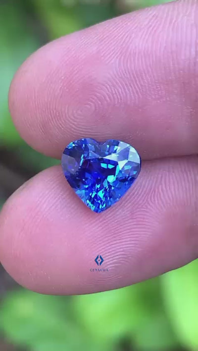 Royal Blue Sapphire 3.05 ct Heart – Sri Lanka