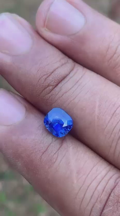 Unheated Cornflower Blue Sapphire 2.56 ct Cushion – Sri Lanka